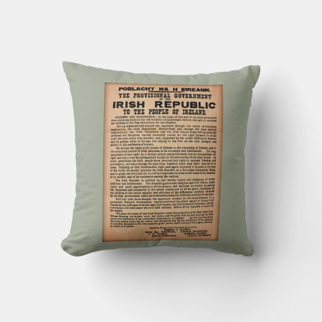 1916 Proclamation of Ireland Cushion Kussen (Voorkant)