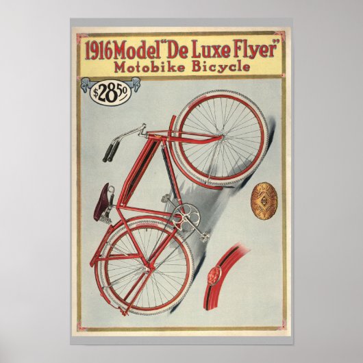 1916  Red Bicycle Magazine en art print (Voorkant)