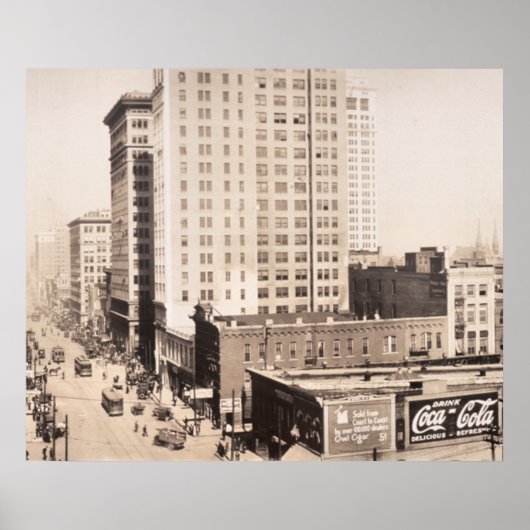 1916 Skyline of Birmingham, AL Foto Poster (Voorkant)
