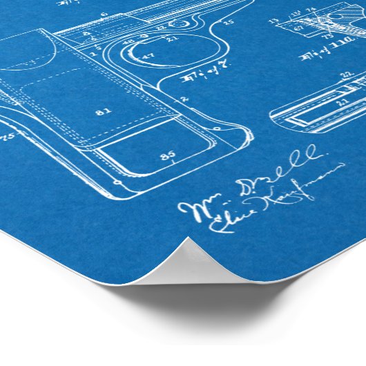 1916 Smith Pistool Patent Art Drawing Print (Hoek)