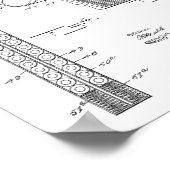 1916 Tekening voor automatische Pistolen Kunstteke Poster (Hoek)