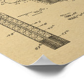 1916 Tekening voor automatische Pistolen Kunstteke Poster (Hoek)