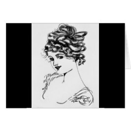 1917 Art Nouveau Ink Drawing