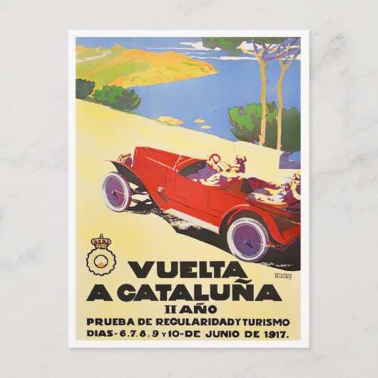 1917 Catalunya Tour  racing Briefkaart (Voorkant)