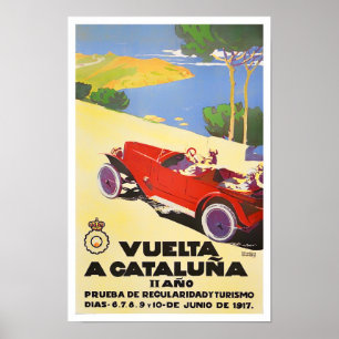 1917 Catalunya Tour  racing Poster