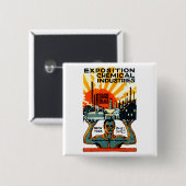 1917 Chemical Exposition Poster Vierkante Button 5,1 Cm (Voorkant /achterkant)