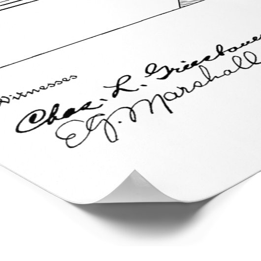 1917  Chiropractic Table Patent Art-afdrukken Poster (Hoek)