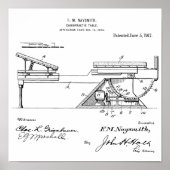 1917  Chiropractic Table Patent Art-afdrukken Poster (Voorkant)