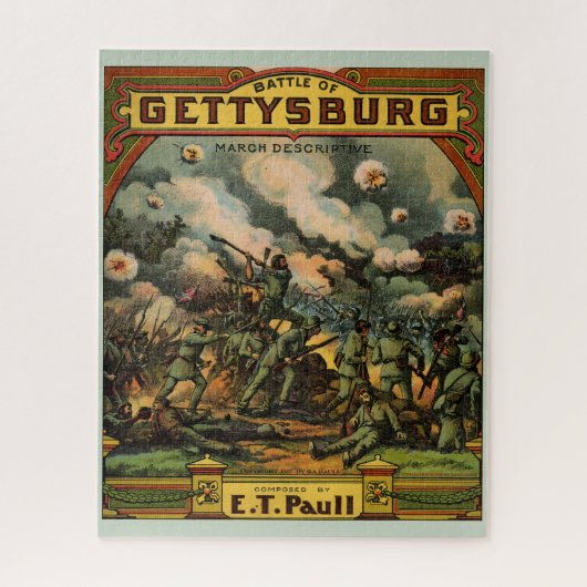 1917 De strijd om de muziekcover van Gettysburg Legpuzzel (Verticaal)