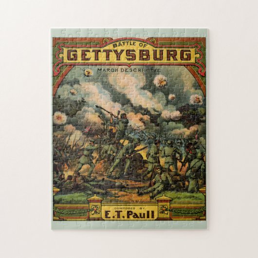 1917 De strijd om de muziekcover van Gettysburg Legpuzzel (Verticaal)