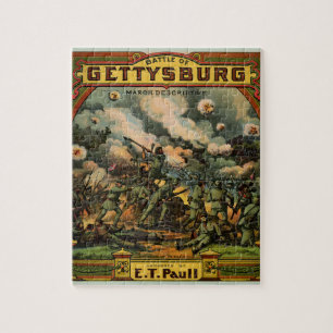 1917 De strijd om de muziekcover van Gettysburg Legpuzzel