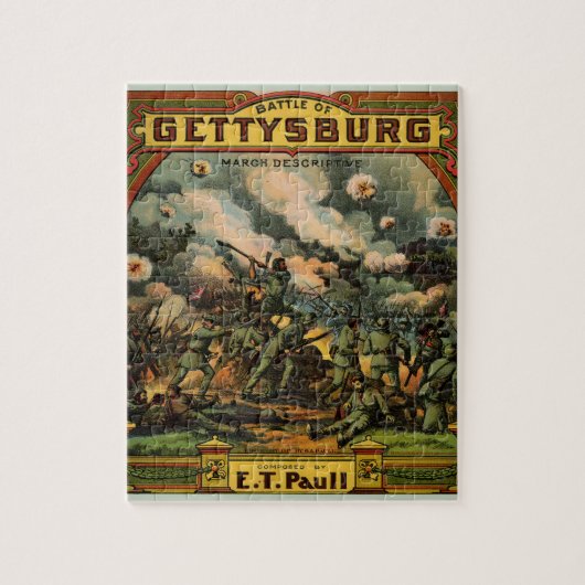 1917 De strijd om de muziekcover van Gettysburg Legpuzzel (Verticaal)