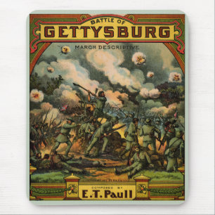 1917 De strijd om de muziekcover van Gettysburg Muismat