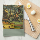 1917 De strijd tegen Gettysburg-muziek Theedoek (Quarter Fold)