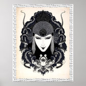 1917  Elegant Russian Art Nouveau Woman Poster (Voorkant)