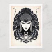 1917 elegante Russische Art Nouveau Woman Pos Briefkaart (Voorkant)