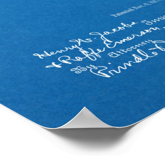 1917 Flying Machine Airplane Patent Art Drawing Poster (Hoek)