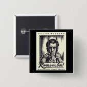 1917 Gele arbeiders herinneren zich nog! Vierkante Button 5,1 Cm (Voorkant /achterkant)