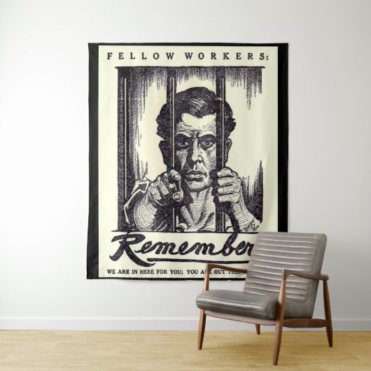 1917 Gele arbeiders herinneren zich nog! Wandkleed (In situ)