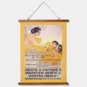 1917 Italiaans Poster Hangend Wandkleed
