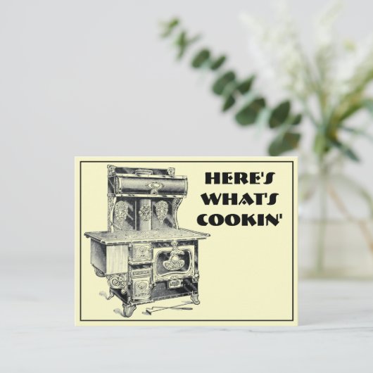  1917 Keukenbereik van de stove Oven-Sjabloon Briefkaart (Staand voorkant)