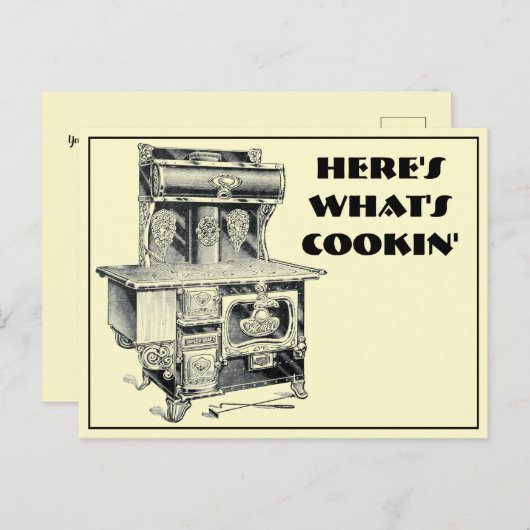  1917 Keukenbereik van de stove Oven-Sjabloon Briefkaart (Voorkant / Achterkant)