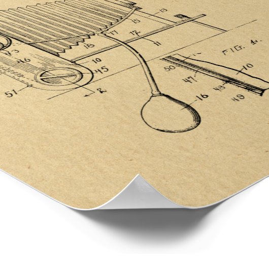 1917 Kunsttekenafdrukken voor camera-opvouwcamera Poster (Hoek)