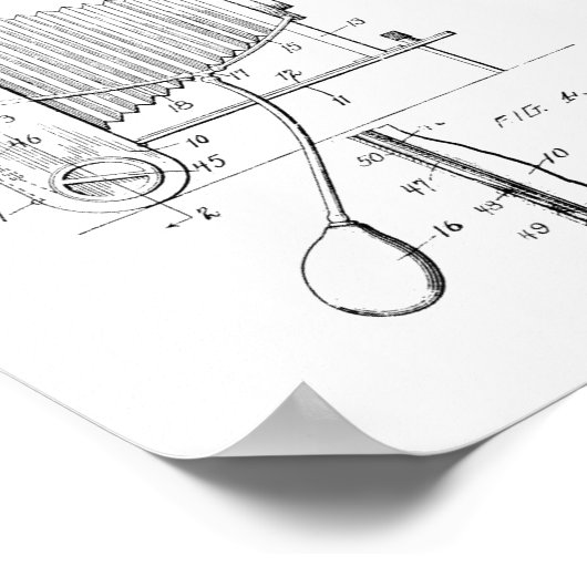 1917 Kunsttekenafdrukken voor camera-opvouwcamera Poster (Hoek)