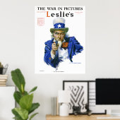 1917 Leslie's Weekly Oom Sam Poster (Thuiskantoor)