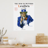 1917 Leslie's Weekly Oom Sam Poster (Keuken)