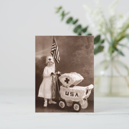 1917 Patriottische verpleegkunde Briefkaart (Staand voorkant)