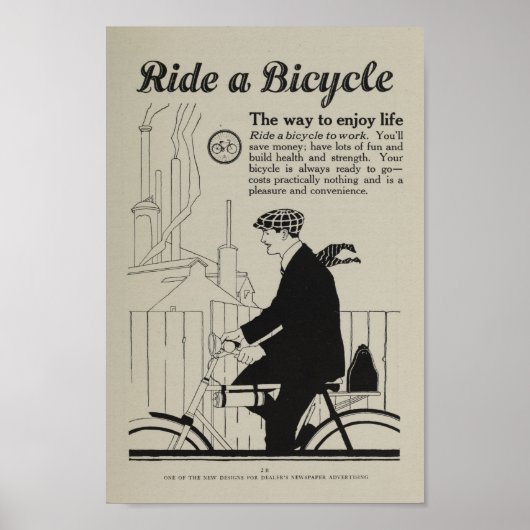 1917  Poster voor fietsenmarketing en -kunst (Voorkant)