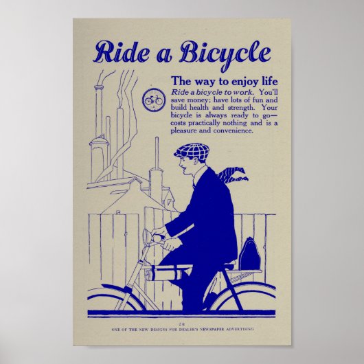 1917  Poster voor fietsenmarketing en -kunst (Voorkant)