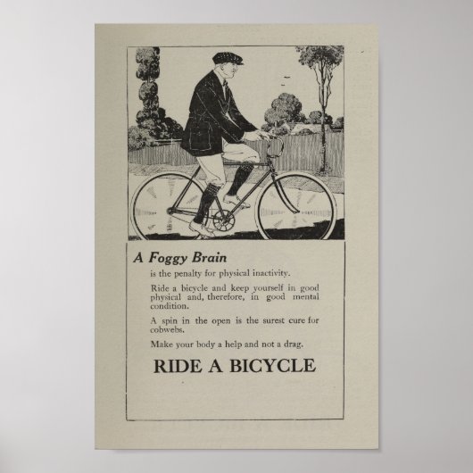 1917 Poster voor fietsenmarketing en -kunst (Voorkant)