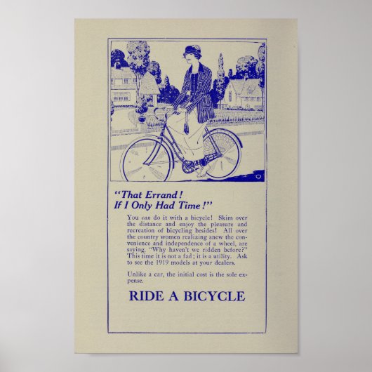 1917  Poster voor fietsenmarketing en -kunst (Voorkant)