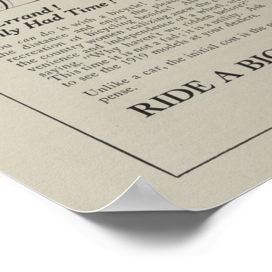 1917 Poster voor fietsenmarketing en -kunst (Hoek)