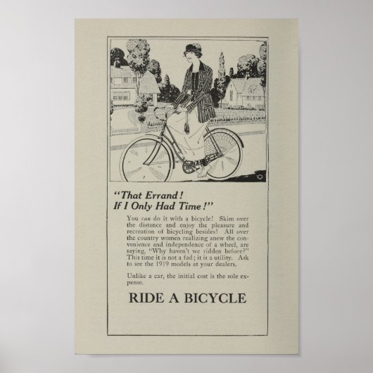 1917  Poster voor fietsenmarketing en -kunst (Voorkant)