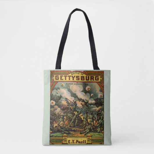 1917 The Battle of Gettysburg sheet music print Tote Bag (Voorkant)