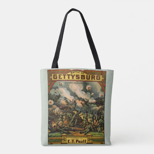 1917 The Battle of Gettysburg sheet music print Tote Bag (Achterkant)