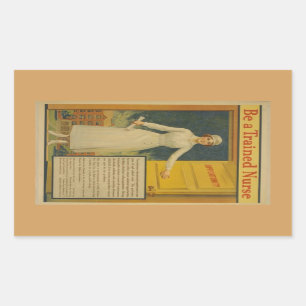 1917 WWI Poster Een getrainde verpleegkundige - Ve Rechthoekige Sticker