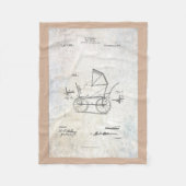 1918 Baby Carriage Patent Fleece Blanket (Voorkant)
