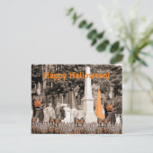 1918 begraafplaats Foto Halloween Witches Pumpkin Briefkaart (Staand voorkant)