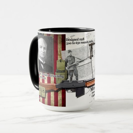 1918 Browning M1918 BAR Coffee-Mok Mok (Voorkant links)