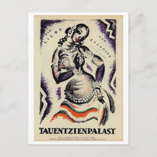 1918 - De liefde van de Bayadere Briefkaart (Voorkant)