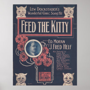 1918 FEED THE KAT bladmuziek cover Poster