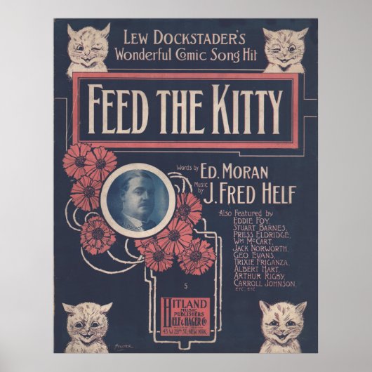 1918 FEED THE KAT bladmuziek cover Poster (Voorkant)