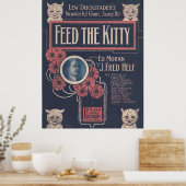 1918 FEED THE KAT bladmuziek cover Poster (Keuken)