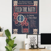 1918 FEED THE KAT bladmuziek cover Poster (Thuiskantoor)
