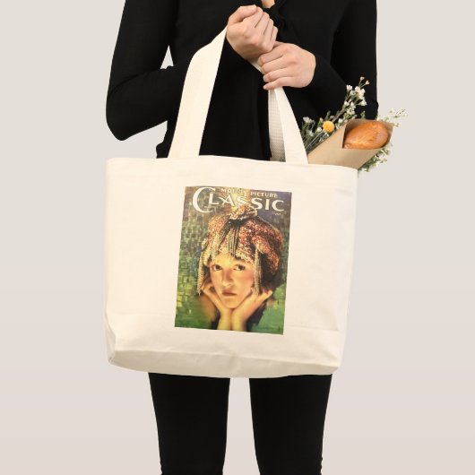 1918 Gladys Brockwell stomme filmactrice Grote Tote Bag (Voorkant (product))