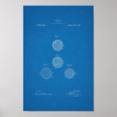 1918  Golf Ball-patentblauwdruk Poster (Voorkant)
